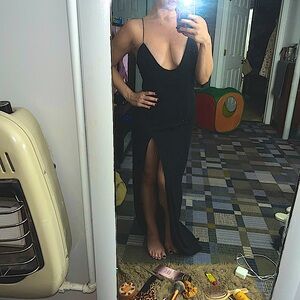 Beautiful shimmer black velvet gown